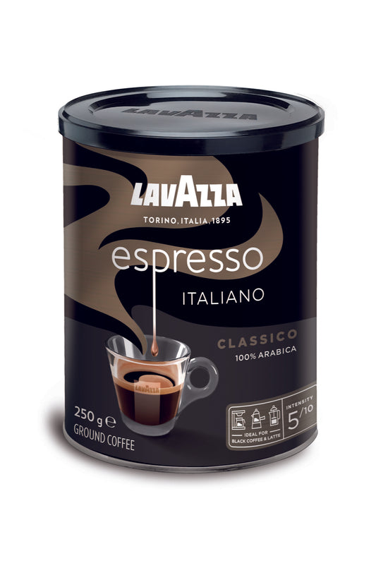Kawa mielona Lavazza espresso italiano puszka 250g Global Coffee
